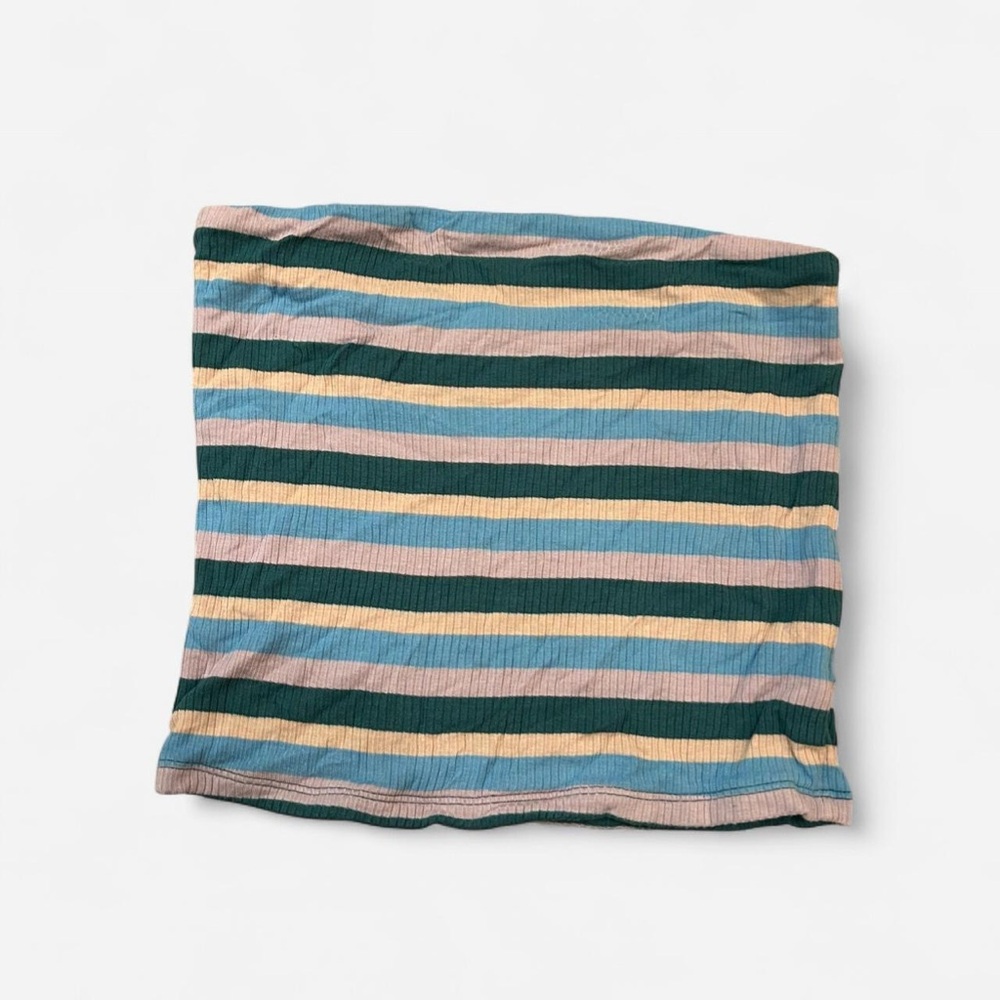 American Eagle Outfitters Striped Crop Top - Green, Blue, Yellow, Pink